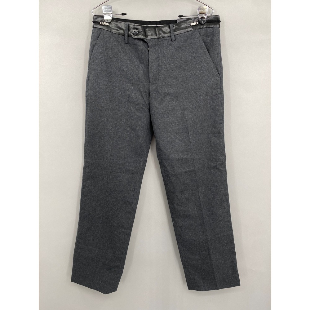 Armani Exchange Dress Pants Mens 31 Short Charcoal Grey Wool Blend Swagger